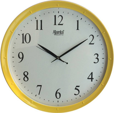 Ajanta Sokariya Analog 32 cm X 32 cm Wall Clock(Yellow, With Glass) Ajanta Sokariya Analog 32 cm X 32 cm Wall Clock(Yellow, With Glass)