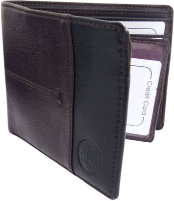 

ilw Men Brown Genuine Leather Wallet(6 Card Slots)