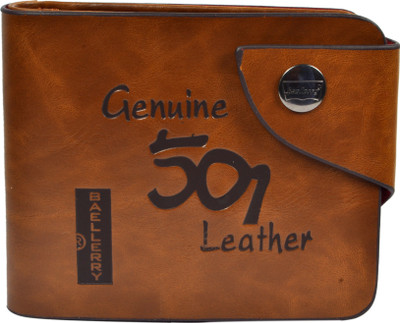 

Angelfish Men Brown Genuine Leather Wallet(4 Card Slots)