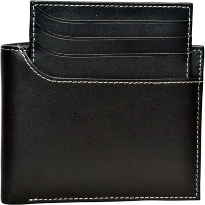 

Navlaai Creation Men Black Genuine Leather Wallet(11 Card Slots)