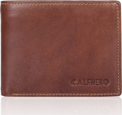 

Calfnero Men Tan Genuine Leather Wallet(9 Card Slots)