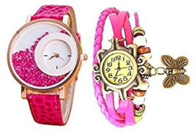 Talgo New Arrival Red Robin Season Special RRMXREPKDORIPK Special Collection Multi color Round Movable Diamonds In Dial Pink Leather Strap And Dori Pink RRMXREPKDORIPK Watch  - For Girls   Watches  (Talgo)