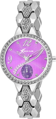 Rich Club RC-2273 Purple Dial With Diamond Cut Glass Watch  - For Women   Watches  (Rich Club)
