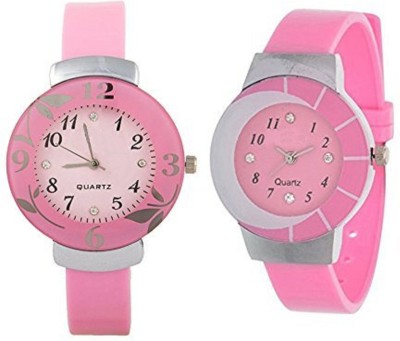 Talgo New Arrival pink Robin Season Special RR324FWPK glass Pink flowers on dial and pink multicolor glass attarctive combo RR324FWPK Watch  - For Girls   Watches  (Talgo)