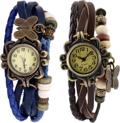 

Talgo New Arrival Festive Season Special TGDORIBUBR Blue And Brown Leather Dori Strap (Combo Of 2) TGDORIBUBR Watch - For Girls