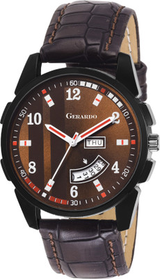 Gerardo GRD-BRWNSTRP-DD-1007 Watch - For Men