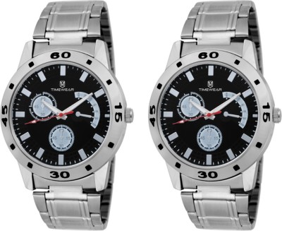 Timewear T8-158BDTGCH Pack of 2 Watch  - For Men   Watches  (TIMEWEAR)
