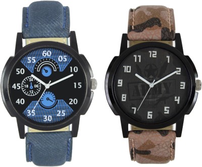 Codice Mens watches combo of 2 Boss122 Leather Strap Low Price Watch  - For Men   Watches  (Codice)