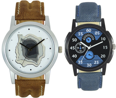 

Codice Mens watches combo of 2 Boss128 Leather Strap Low Price Watch - For Men