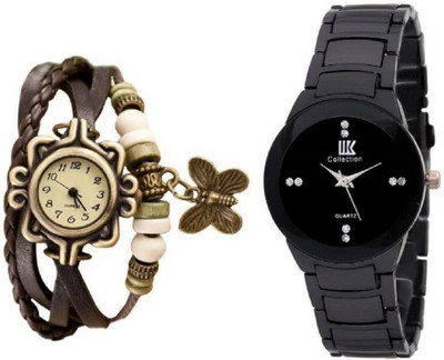 

Talgo New Arrival Festive Season Special TGDORIBRIIKBIGBK Brown Leather Dori Strap And IIK Full Black Big Dial (Combo of 2 Watches) TGDORIBRIIKBK Watch - For Men & Women