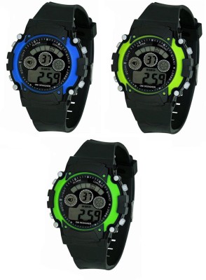 SVM 7 Light Sport Digital Watch Pack of 3 - For Boys, Men & Kids Watch  - For Boys   Watches  (SVM)