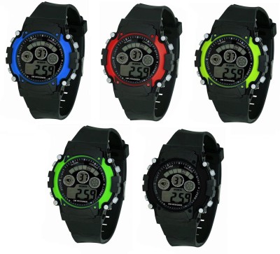 SVM 7 Light Sport Digital Watch Pack of 5 - For Boys, Men & Kids Watch  - For Boys   Watches  (SVM)