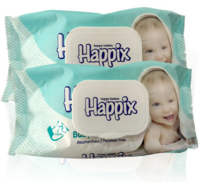 

Happix Combo of 2 Baby Skin care Wet wipes-72pcs pack(2 Pieces)