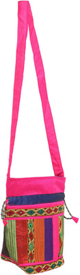 

INDICRAFTS STUDIO TITLI Sling Bag(Pink, 12 L)