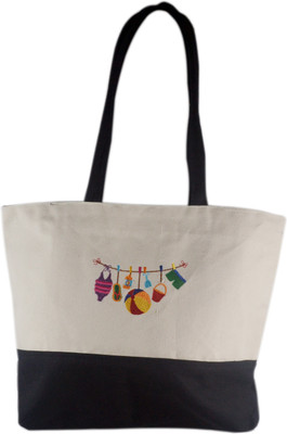 

Beach Bag Naviga Collection Cotton Tote Bag Shoulder Bag(Multicolor, 16 inch)