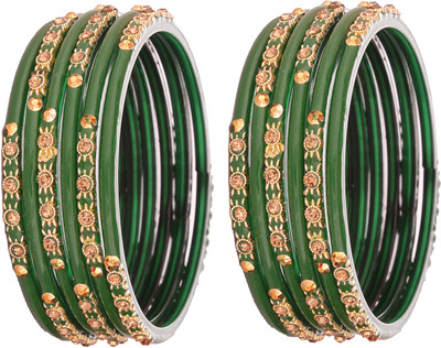 NMII Glass Zircon Bangle Set(Pack of 12)