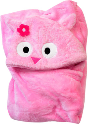 

Guchu Cartoon  Swadding Baby Blanket(Woollen Blend, Pink
