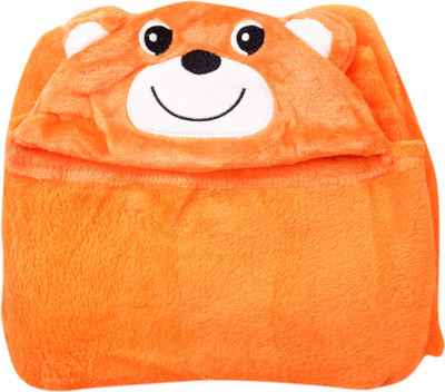 

Guchu Cartoon  Swadding Baby Blanket(Woollen Blend, Orange