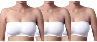 FILBA Tube Bra Women Bandeau/Tube Non Padded Bra(White)