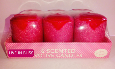 

Live In Bliss Rose Scented Votive (Pack of 6) Candle(Pink, Pack of 6)