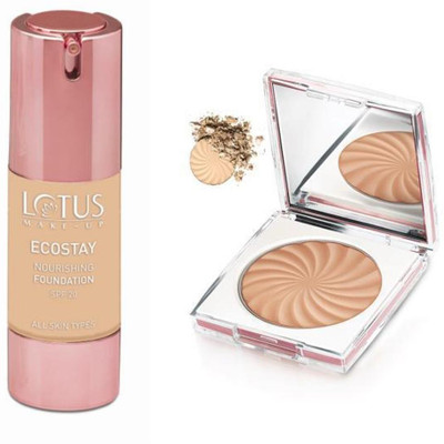 

Lotus Herbals Combo Of Hazelnut Star Nourishing Spf 20 L4 Foundation 30ml & C4 Compact 9g(Set of 1)