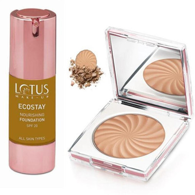 

Lotus Herbals Ecostay combo of Nourishing Foundation Spf 20 L5 30ml & Compact C5 9g(Set of 1)