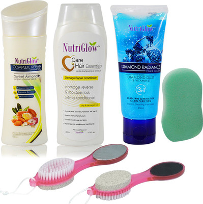 NutriGlow Hair Spa Kit Combo of 5pcs for Unisex with Body Spoonze(Set of 5)