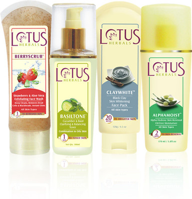 

Lotus Herbals Monthly Oily Skin Rejuvenating Combo 4pcs(Set of 1)