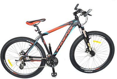 

Phoenix Mech 7.5 27.5 Alloy Bike For Adults 27.5 T Mountain/Hardtail Cycle(21 Gear, Multicolor), Black