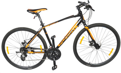 

Format Street 1.0 Dual Disc Bike For Adults 29 T Hybrid Cycle/City Bike(24 Gear, Multicolor), Black;orange