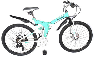 

OYAMA Swift L500 Folding Bike For Adults 24 T Folding Bikes/Folding Cycle(21 Gear, Multicolor), Blue;white