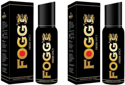 

Fogg Fresh Spicy Black Series Fragrance Body Spray Pack of 2 Combo (120ML each) Perfume Body Spray - For Men & Women(240 ml, Pack of 2)