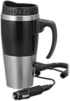

AutoSun Universal Car Heater Mug With Car/USB Charger 500 ML Electric Kettle(500 L, Black, Silver)