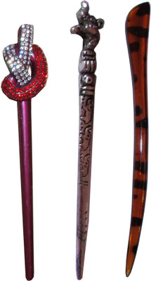 

FabSeasons Winter combo of juda sticks Bun Stick(Multicolor)