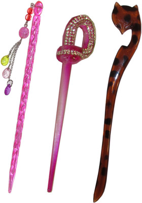 

Majik 3 Different combo of juda sticks Bun Stick(Multicolor)