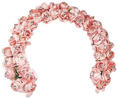 

Confidence Hair Accessories Bridal Gajra For Women (Pink) Bun(Pink)