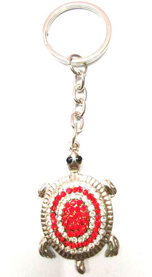 

Prime Key Chain Metal Key Ring Sea Tortoise Turtle Red White Stone Key Chain Key Chain