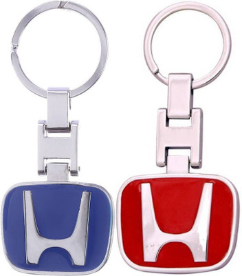 

Shubheksha Combo of Blue & Red Honda Car Logo Key Chain