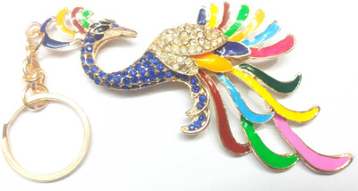 

Prime Key Chain Metal Peacock Multi Stone Fancy Key Chain Key Chain