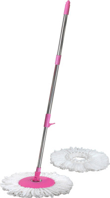 

Fashion Rokz Spin Mop stick Wet & Dry Mop(Pink)
