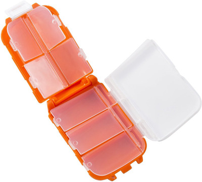 

VibeX ® Vitamin Plastic Pill Organizer BPA Free Good for Purse and Pocket ® Vitamin Plastic Pill Organizer BPA Free Good for Purse and Pocket Pill Box(White, Orange)