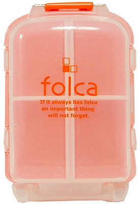 

VibeX ™ Folca Compact Pill Case, Orange - 8 Compartments ™ Folca Compact Pill Case, Orange - 8 Compartments Pill Box(Orange)