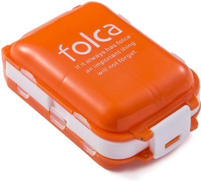 

VibeX ™ Pill box 7 day Portable for Travel 8 Compartments Weekly Medicine ™ Pill box 7 day Portable for Travel 8 Compartments Weekly Medicine Pill Box(Orange)