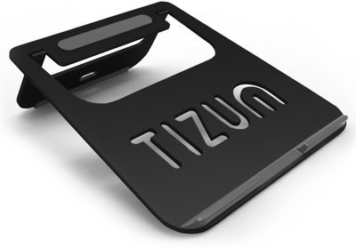 

TIZUM Foldable Anodized Aluminum Lightweight Ergonomic, Air Vented Multi-Function TZ-ATS-BLK Laptop Stand