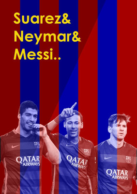 

Akhuratha msn-messi-suarez-neymar Wall Poster Paper Print(18 inch X 12 inch, Rolled)