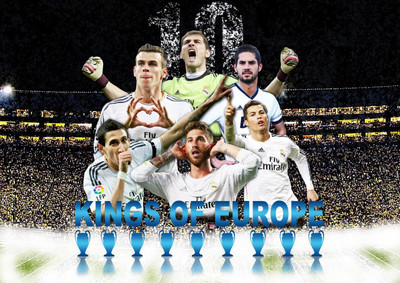 

Akhuratha real-madrid-kings-of-europe Wall Poster Paper Print(18 inch X 12 inch, Rolled)