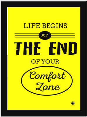 Life-Begins-At-The-Yellow-03 Paper Print(11.69 inch X 8.27 inch, Framed)
