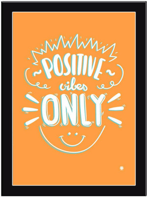 

Positive-Vibes-Yellow Paper Print(11.69 inch X 8.27 inch, Framed)