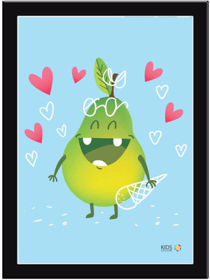 

Pear-Cartoon Paper Print(11.69 inch X 8.27 inch, Framed)