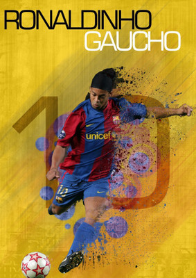 

Akhuratha ronaldinho Wall Poster Paper Print(18 inch X 12 inch, Rolled)